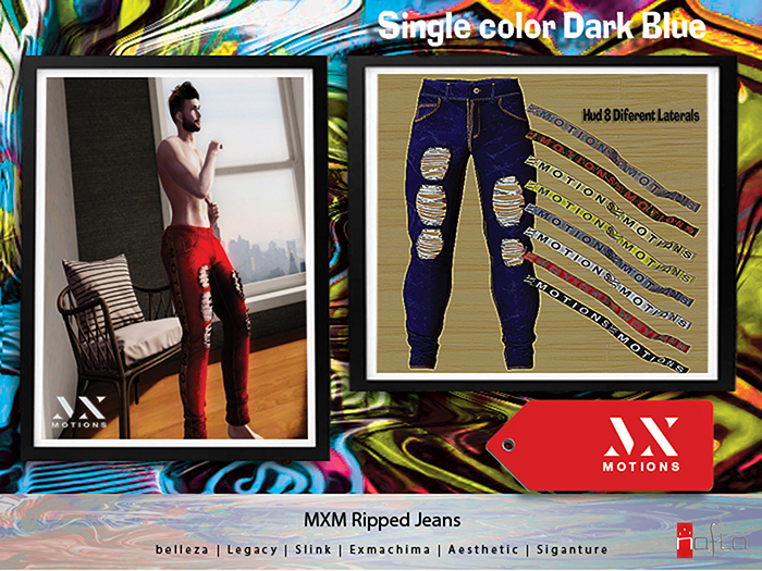 MXM Ripped Jeans Pack Dark Blue
