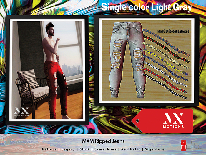 MXM Ripped Jeans Pack Light Gray