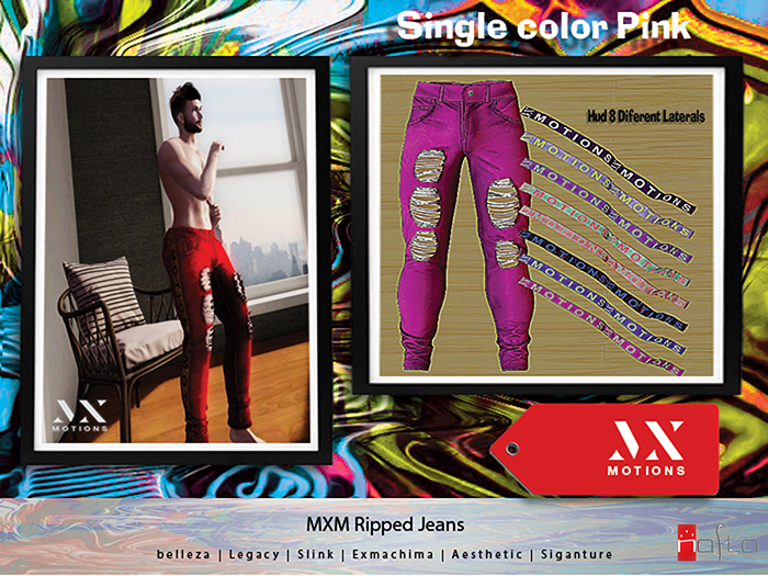 MXM Ripped Jeans Pack Pink