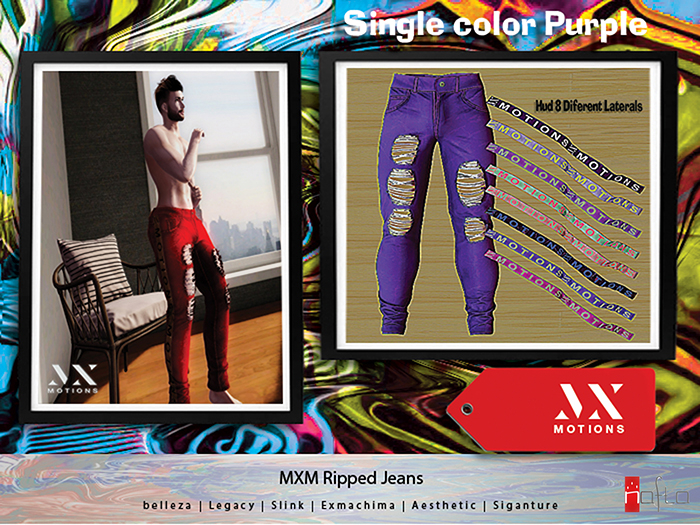 MXM Ripped Jeans PAck Purple