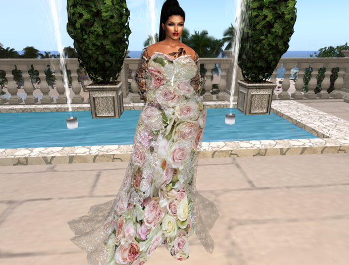 &DoR& Flowers Evening Dress