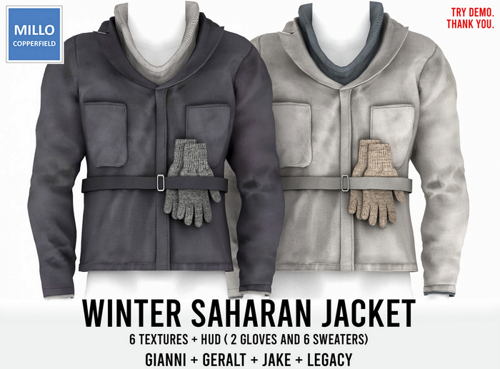 Millo Copperfield - PACK - Winter Saharan Jacket, Copy