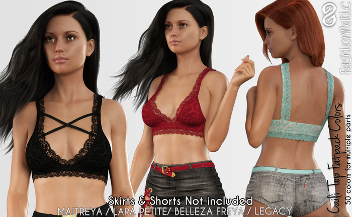 Callie Laced Top Fatpack Colors- Maitreya Lara, Lara Petite, Belleza Freya, Legacy - FashionNatic