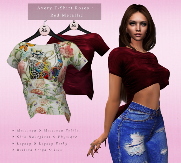 Avery T-Shirt ~ Roses