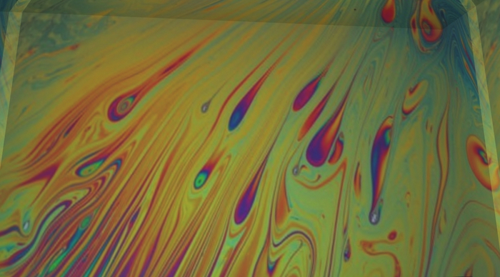 Droopy Yellow Orange Purple and Green Projector