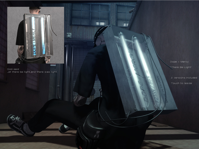 [Dope + Mercy] "There Be Light" backpack_Blue