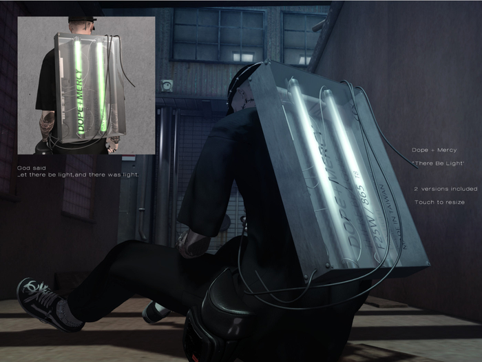 [Dope + Mercy] "There Be Light" backpack_Green