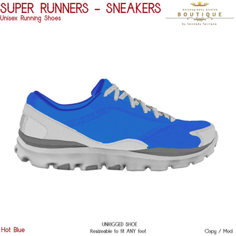 Second Life Marketplace - SUPER RUNNERS - Hot Blue Sneakers UNISEX ...