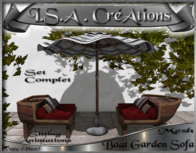 Boat Garden Sofa * Mesh * BOX