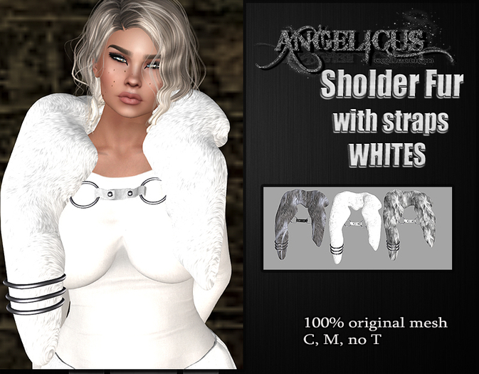 ::ANGELICUS:: Fur with strap ~Whites~