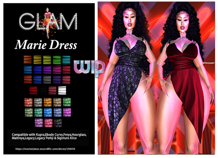 ***Marie Dress w/Hud (FATPACK)***