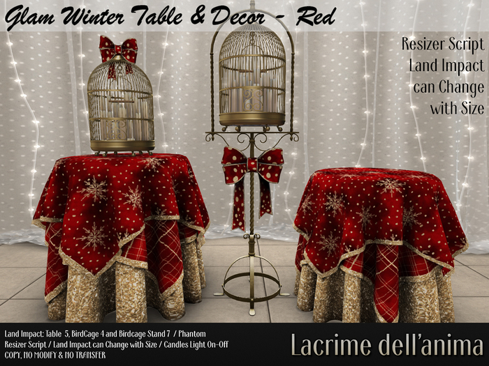 Glam Winter Table & Decor - Red