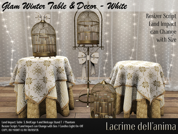 Glam Winter Table & Decor - White