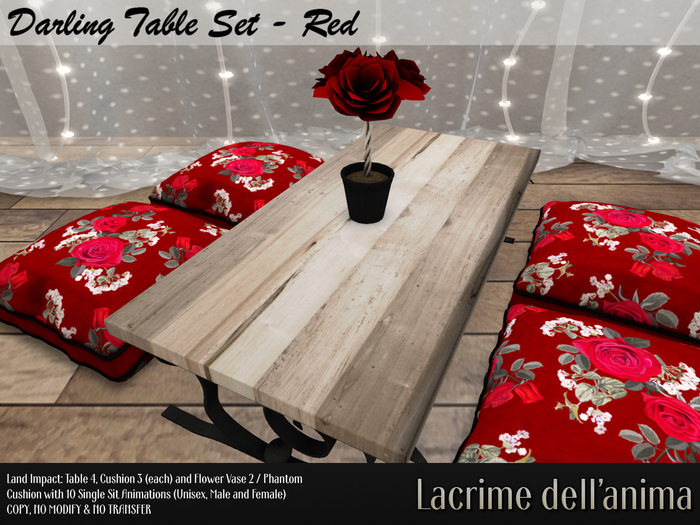 Darling Table Set - Red