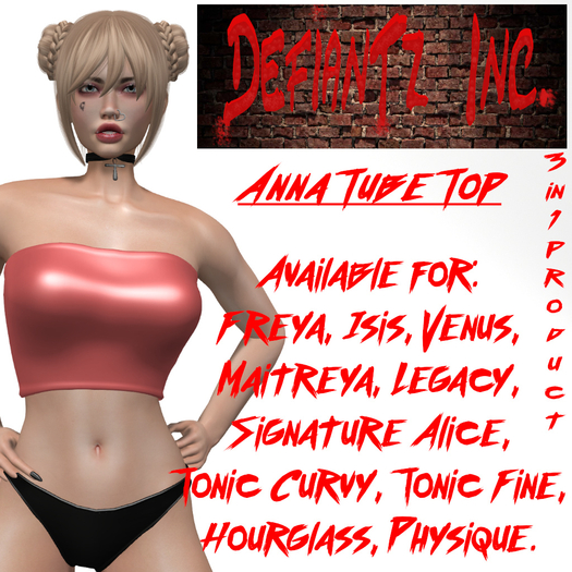 DefianTz Inc - Anna Tube Top - DEMO