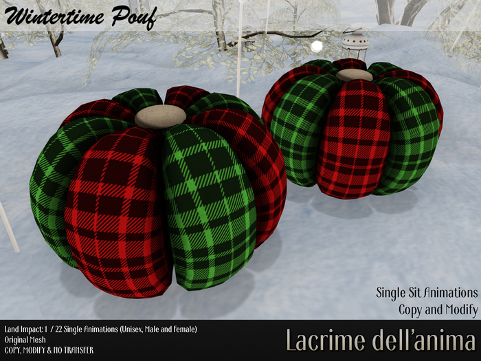 Wintertime Pouf