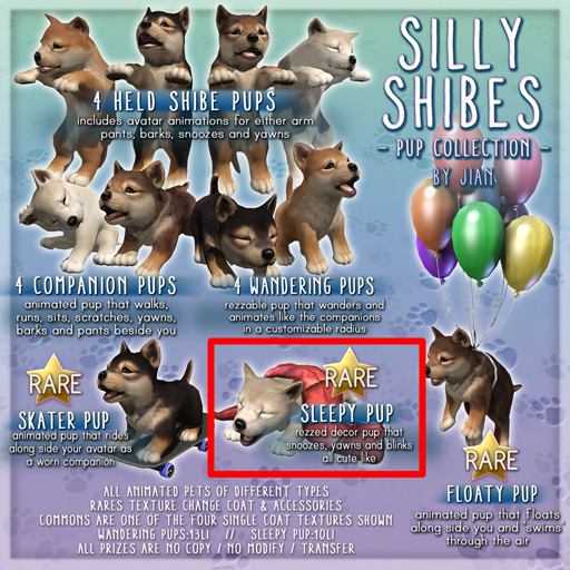 JIAN :: Silly Shibes - Sleepy Pup RARE (BOX)