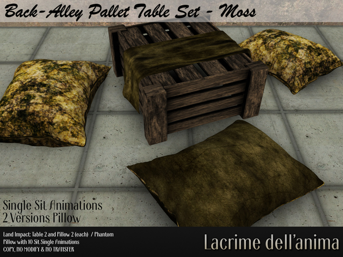 Back-Alley Pallet Table Set - Moss