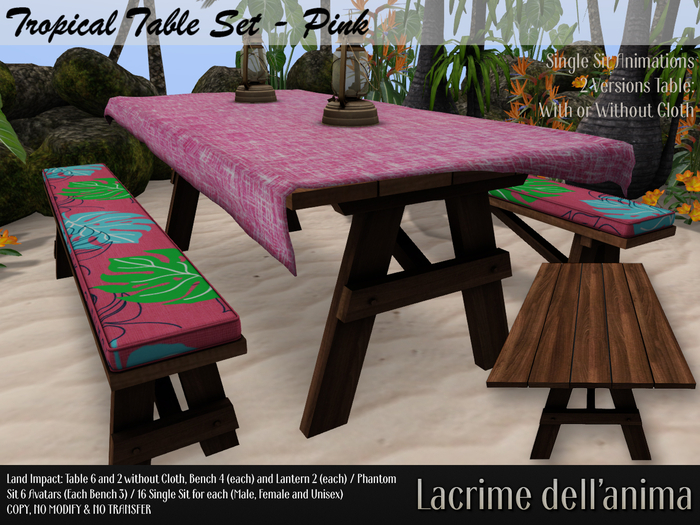Tropical Table Set - Pink