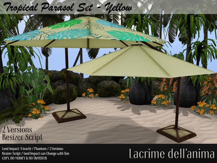 Tropical Parasol Set - Yellow
