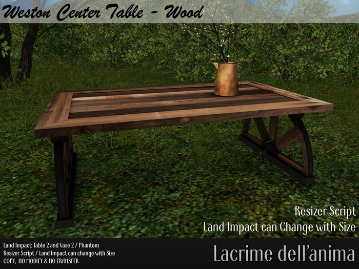 Weston Center Table - Wood