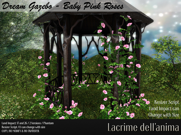 (BOX) Dream Gazebo - Baby Pink Roses