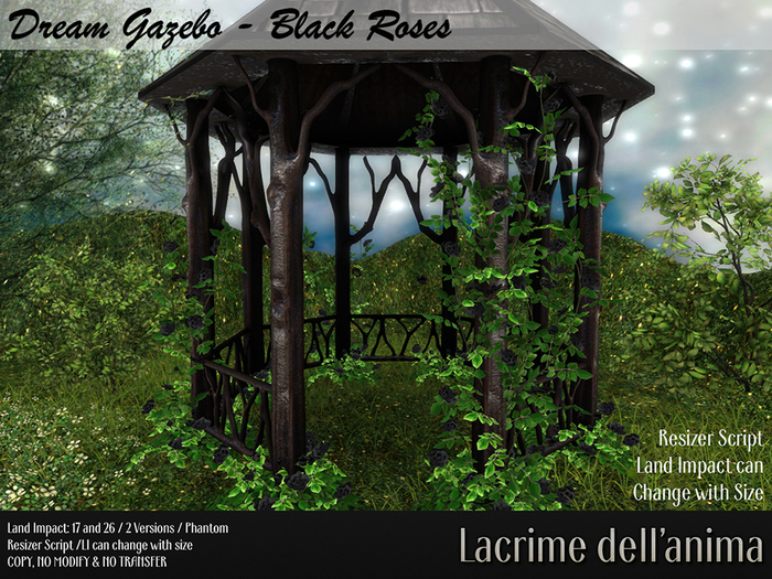 (BOX) Dream Gazebo - Black Roses