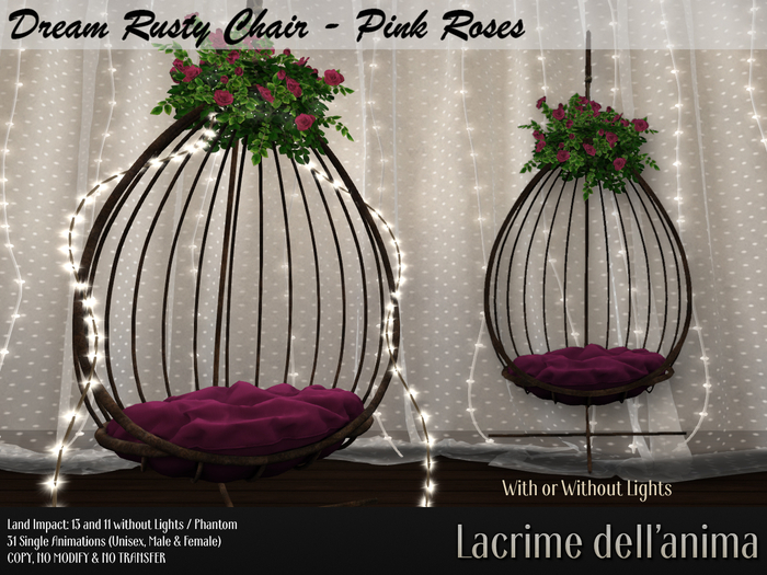 Dream Rusty Chair - Pink Roses