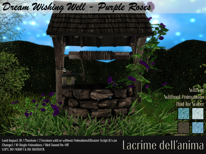 Dream Wishing Well - Purple Roses