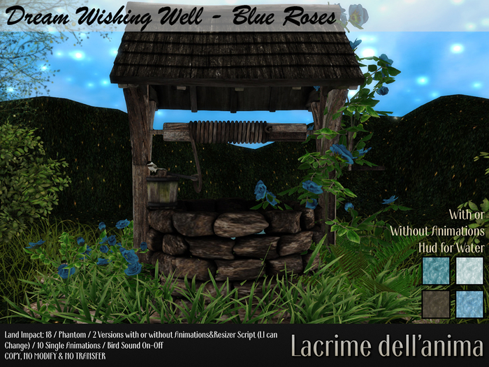 Dream Wishing Well - Blue Roses