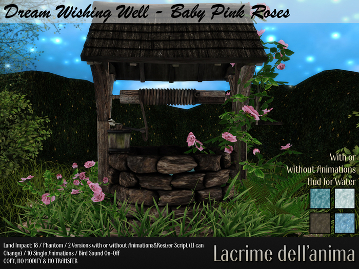 (BOX) Dream Wishing Well - Baby Pink Roses