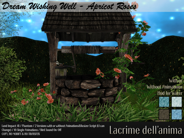 (BOX) Dream Wishing Well - Apricot Roses