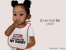 {C} Baby Bib - Im cute (boxed)