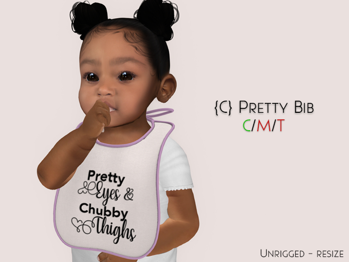 {C} Baby Bib - Pretty (boxed)
