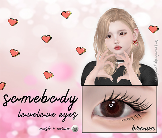somebody . lovelove eyes _ brown (mesh+catwa) 