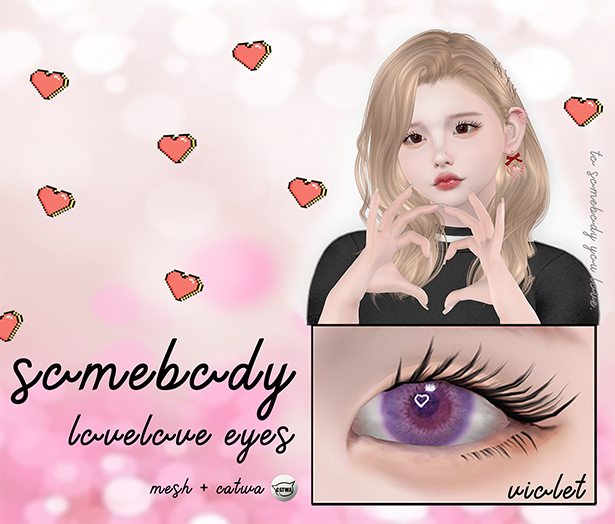 somebody . lovelove eyes _ violet (mesh+catwa)