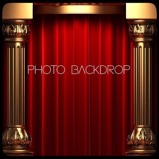 [AE] Photo Backdrop - Gold Swag 1