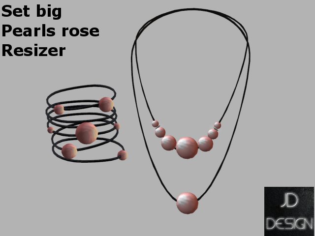 *JD*SET BIG PEARLS rose