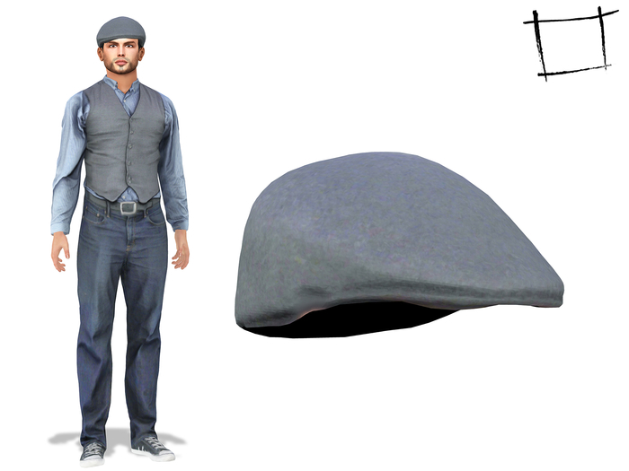 Full Perm Mesh Non Rigged Men's Villager Cap