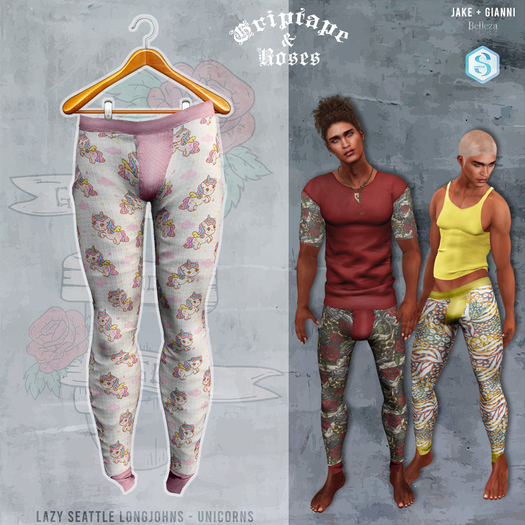 Lazy Seattle Longjohns Unicorns - G+R