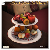 [V/W] Fruit Double Plate I - Painted ceramic - Mesh decor