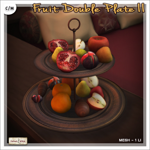 [V/W] Fruit Double Plate II - Bronze - Mesh decor