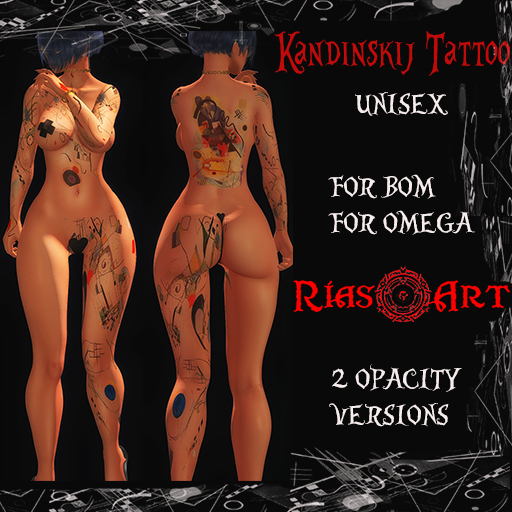 [RiasArt]-KANDINSKIJ TATTOO UNISEX-BOM/OMEGA