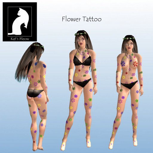 KM Tattoo 60's flowers