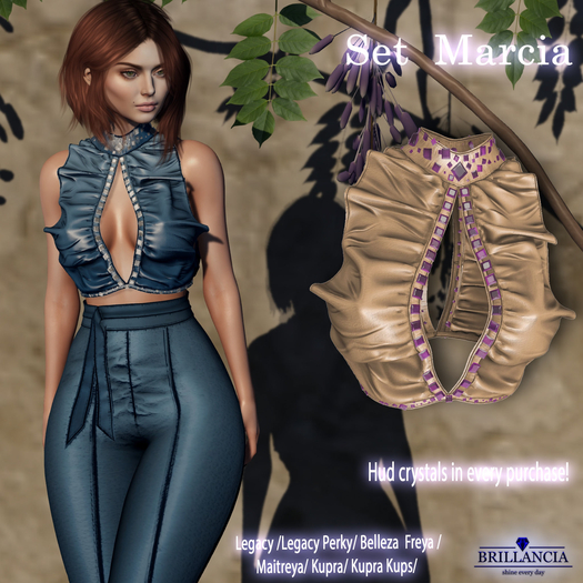 BRILLANCIA - Top   Marcia BEIGE