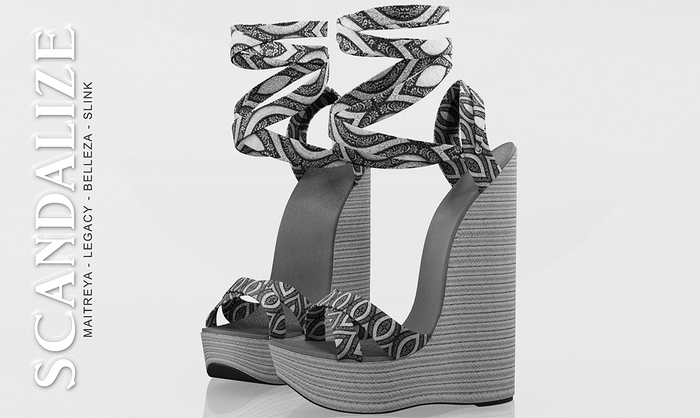 SCANDALIZE. Paisley WEDGES. DEMO