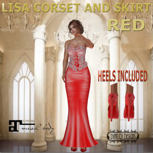 LISA MAITREYA SKIRT & TOP RED