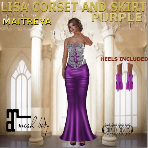 LISA MAITREYA SKIRT & TOP PURPLE