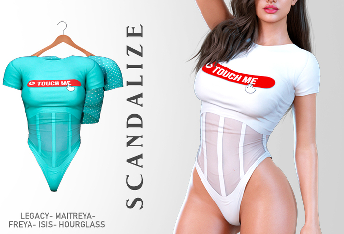 SCANDALIZE. Shaysel TOP/BODY. Aqua