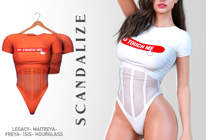 SCANDALIZE. Shaysel TOP/BODY. Orange